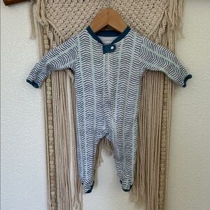 Burt’s bees baby Striped Blue and White Kids One Piece